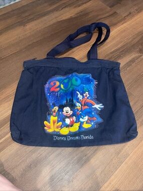 Disney Navy Blue 2000s Character Tote Bag